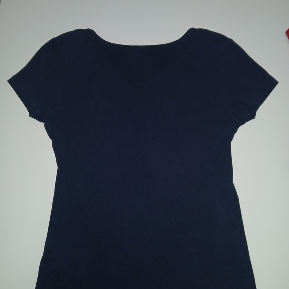 Tommy Hilfiger Women's Navy Short Sleeve Tee - Picture 3 of 3